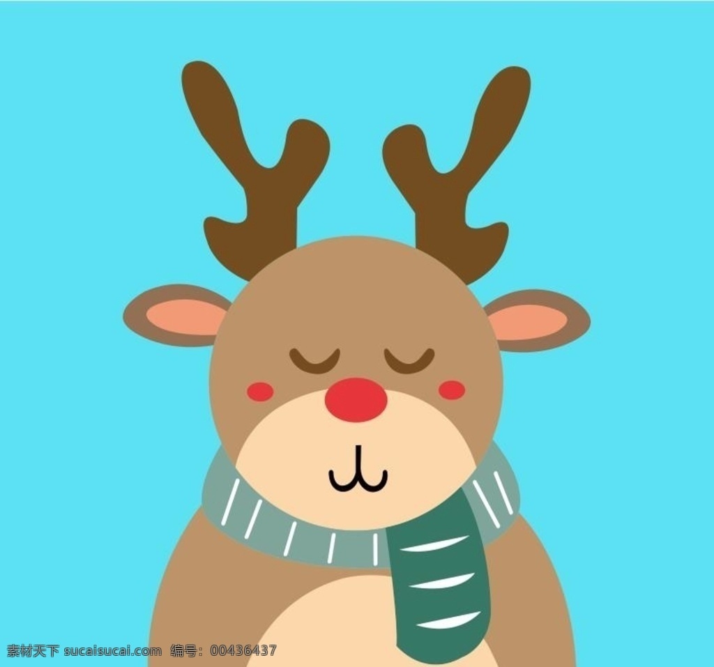 圣诞 小鹿 插画 圣诞小鹿插画 麋鹿 可爱麋鹿 卡通鹿 鹿角 圣诞麋鹿 圣诞素材 圣诞海报素材