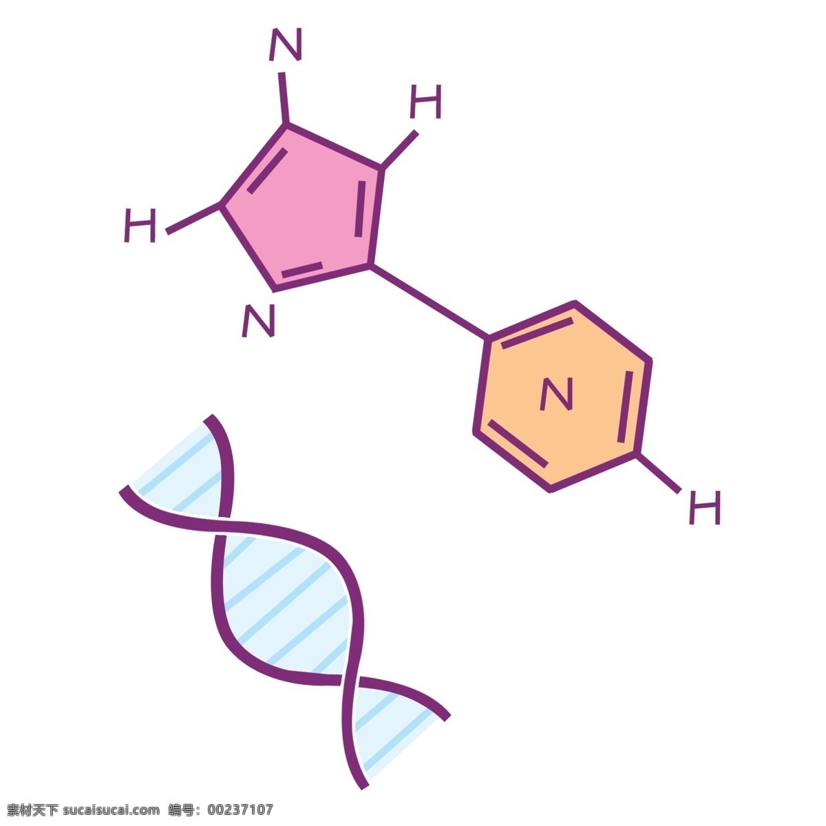 化学 分子 导管 插画 化学分子 分子图标 分子装饰 分子插画 立体分子 卡通分子 精美分子