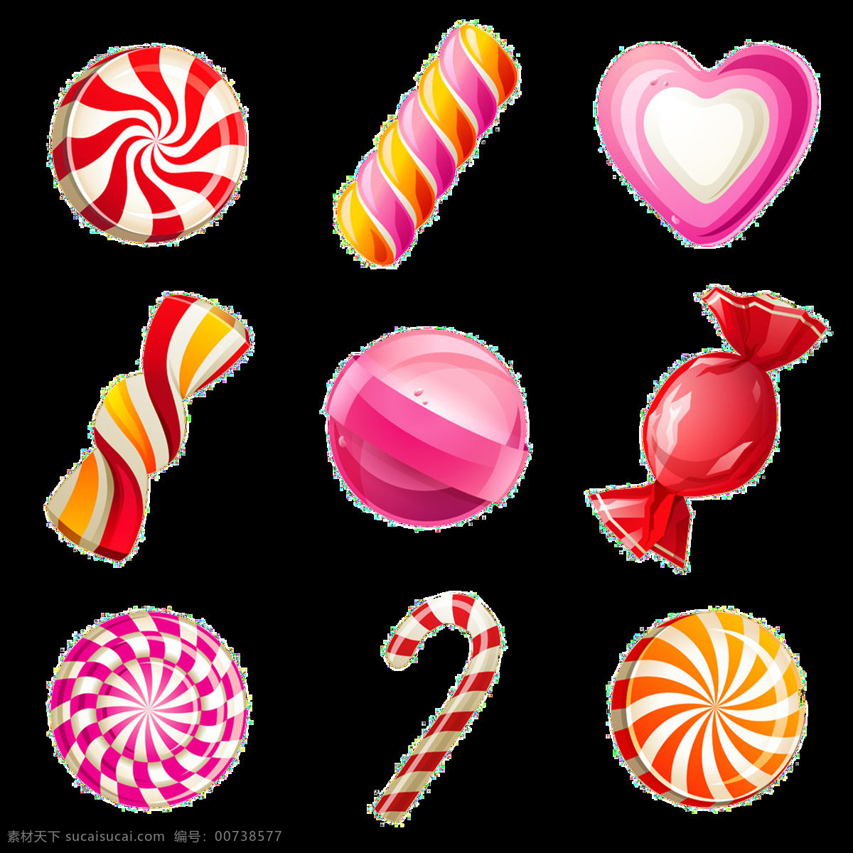 彩色 糖果 装饰 零食 粉色 透明素材 免扣素材 装饰图案