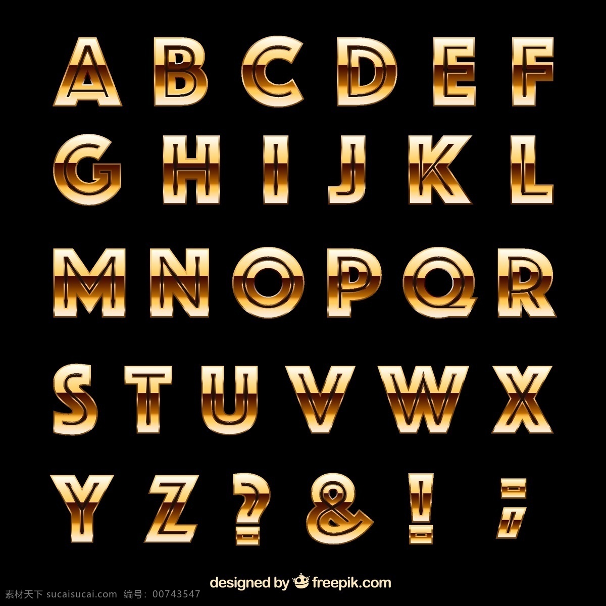金属 字母 符号 英文字母 艺术字 矢量图 矢量 高清图片