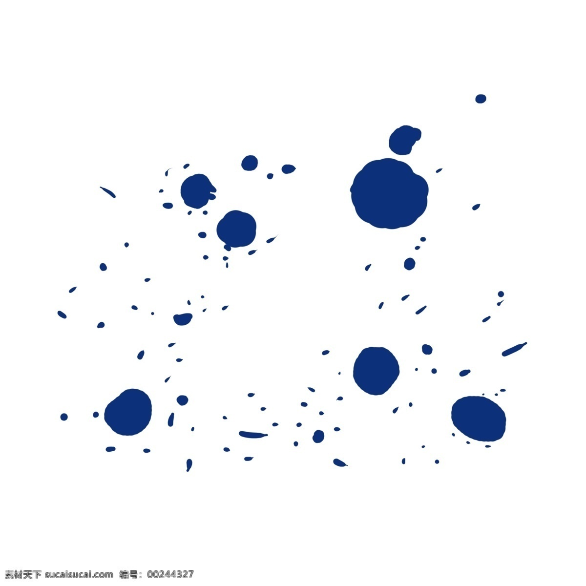 蓝色 颜料 墨 点 矢量 墨点 颜料喷溅效果 蓝色的颜料