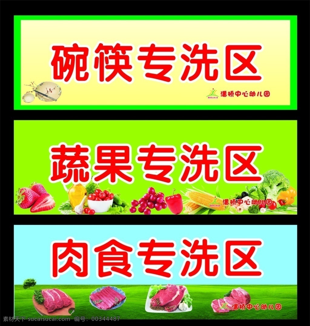 厨房分类 专洗区 碗筷专洗区 蔬果专洗区 肉食专洗区 碗筷 水果 蔬菜 玉米 鲜肉 超市分类 幼儿园食堂 浅绿底图 天蓝色底图 学校厨房分类