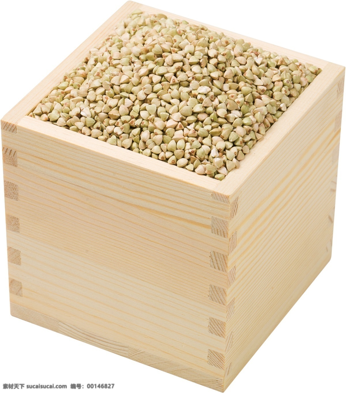 荞麦米 荞麦 盒子 木盒子 杂粮 分层素材 分层 源文件
