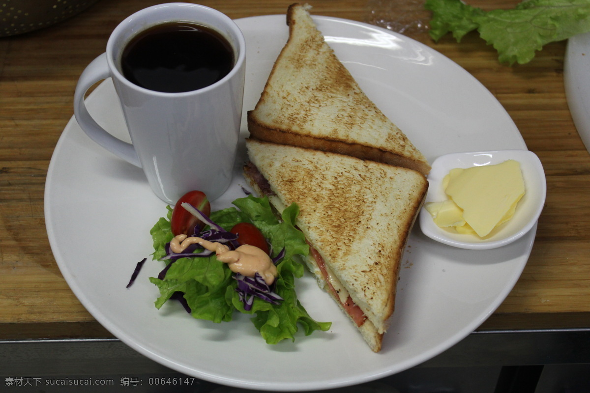 西式早餐 早餐 咖啡 三明治 餐品摄影 西餐美食 餐饮美食