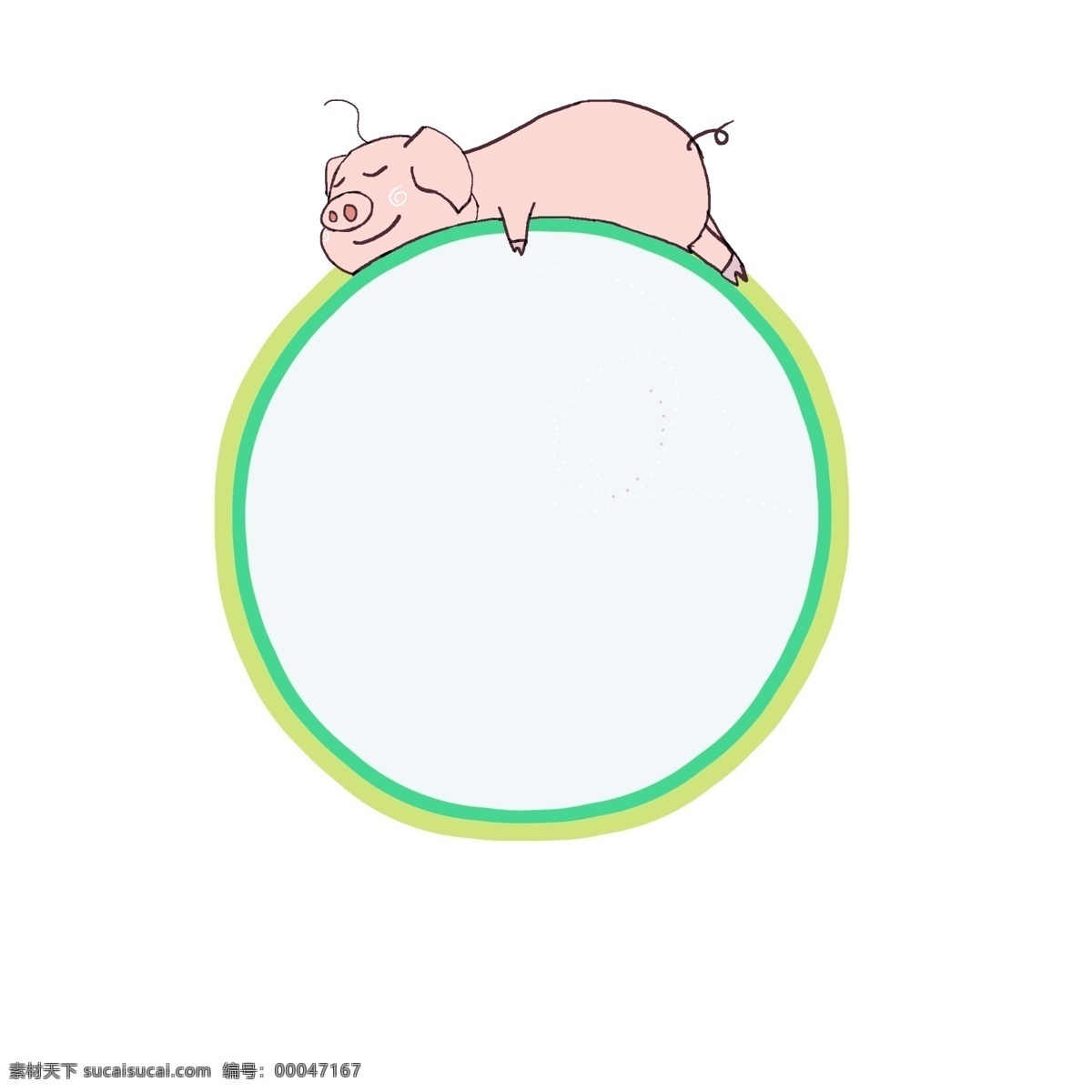 小 猪 边框 卡通 插画 小猪的边框 卡通插画 边框插画 简易边框 框架 框子 框框 圆圆的边框