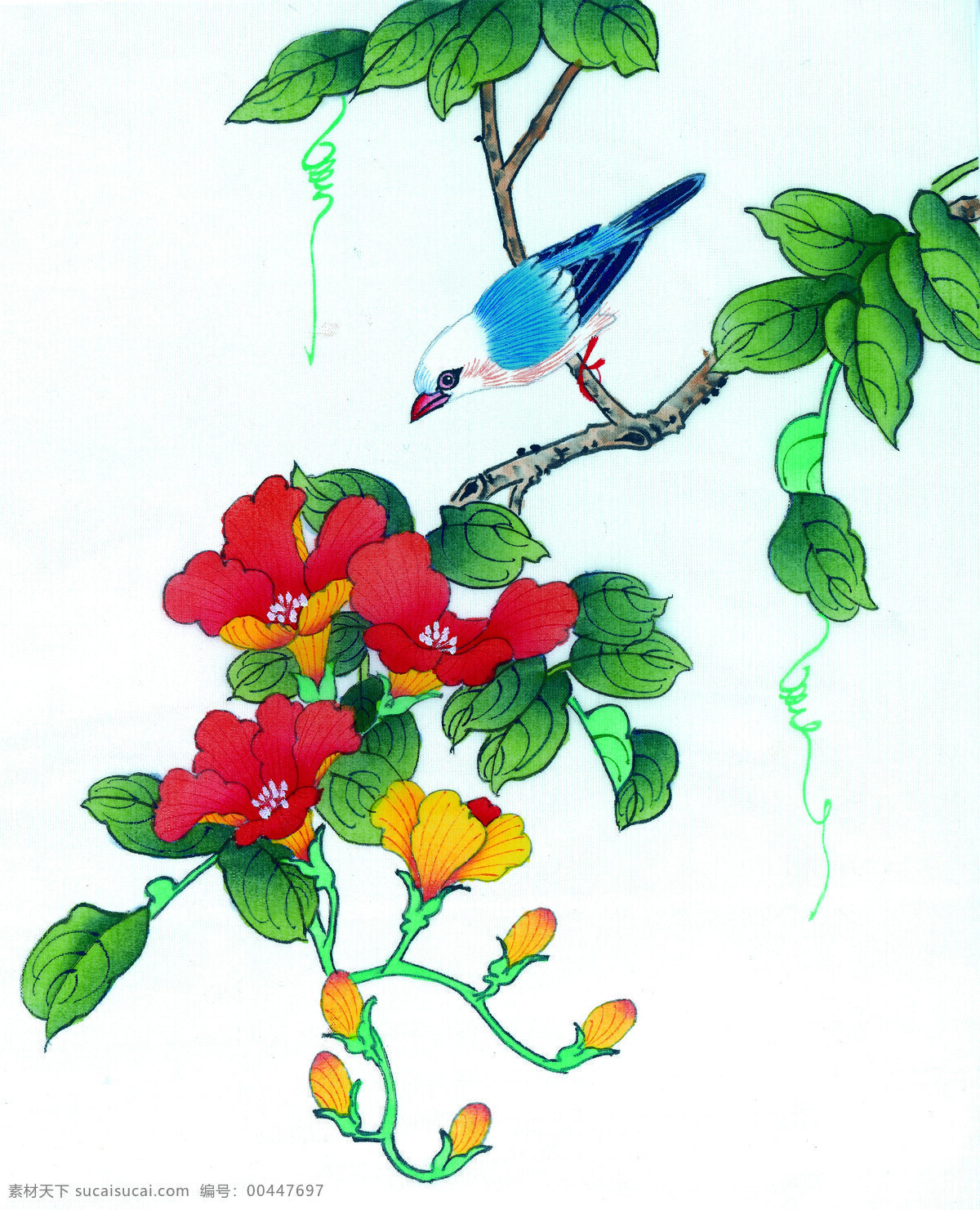 中国 风 花 牡丹 芍药 桃花 喜鹊 小鸟 中国风 中华艺术绘画 文化艺术