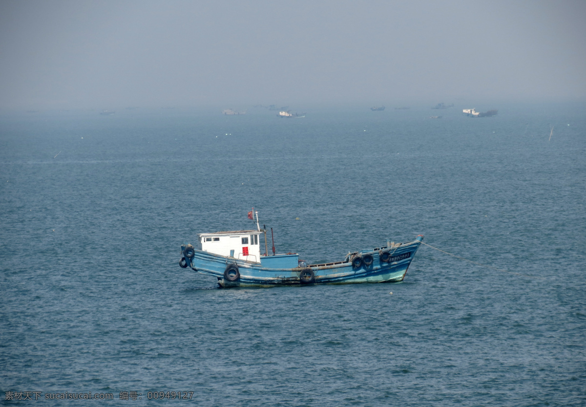 渔船 小船 自然风景 自然景观