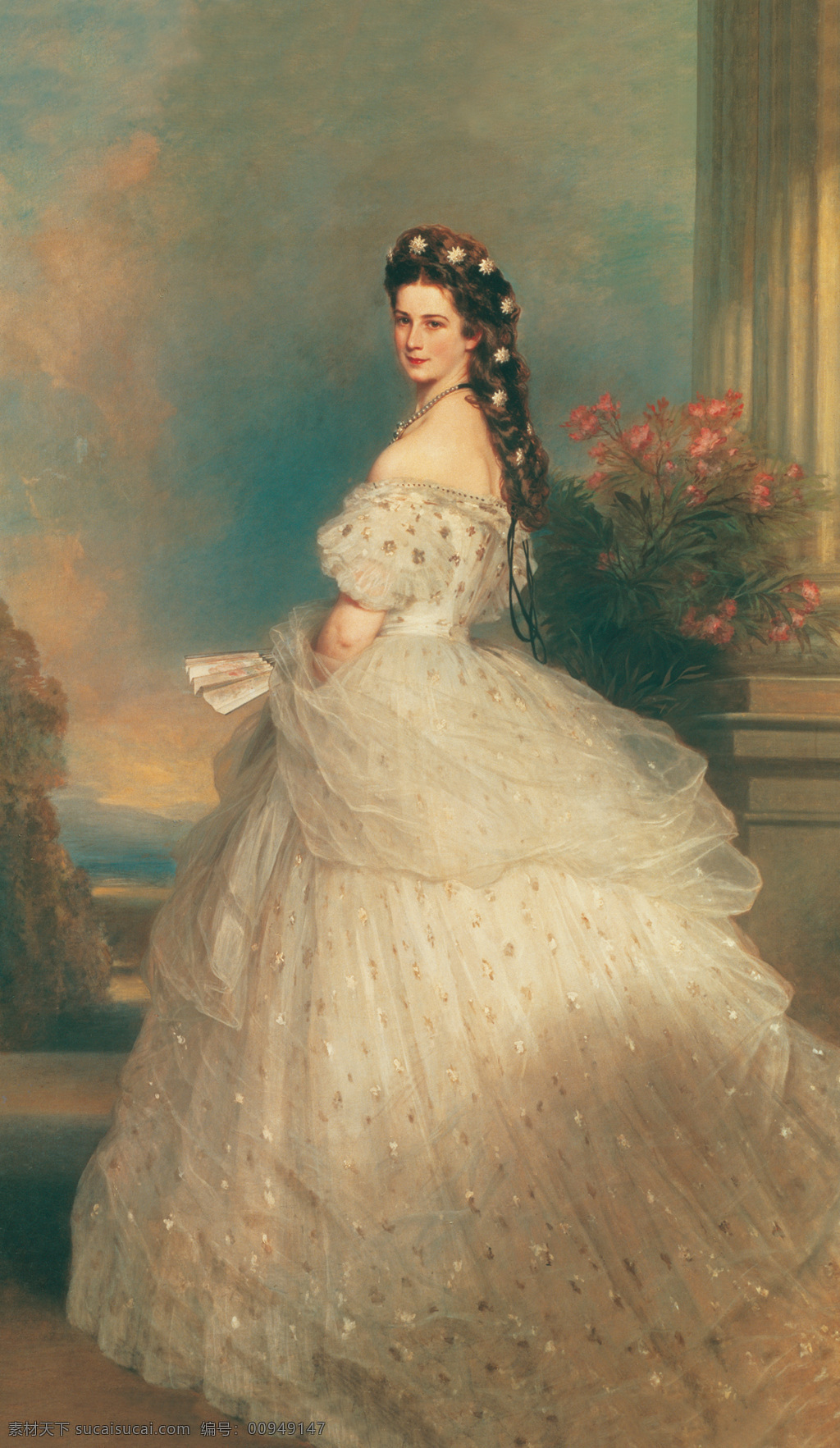 弗朗茨 辛 克维尔 温特 作品 奥地利 伊丽莎白 皇后 巴伐丽娅公主 茜茜 阿玛 丽娅 欧仁 妮 公主 19世纪油画 油画 绘画书法 文化艺术