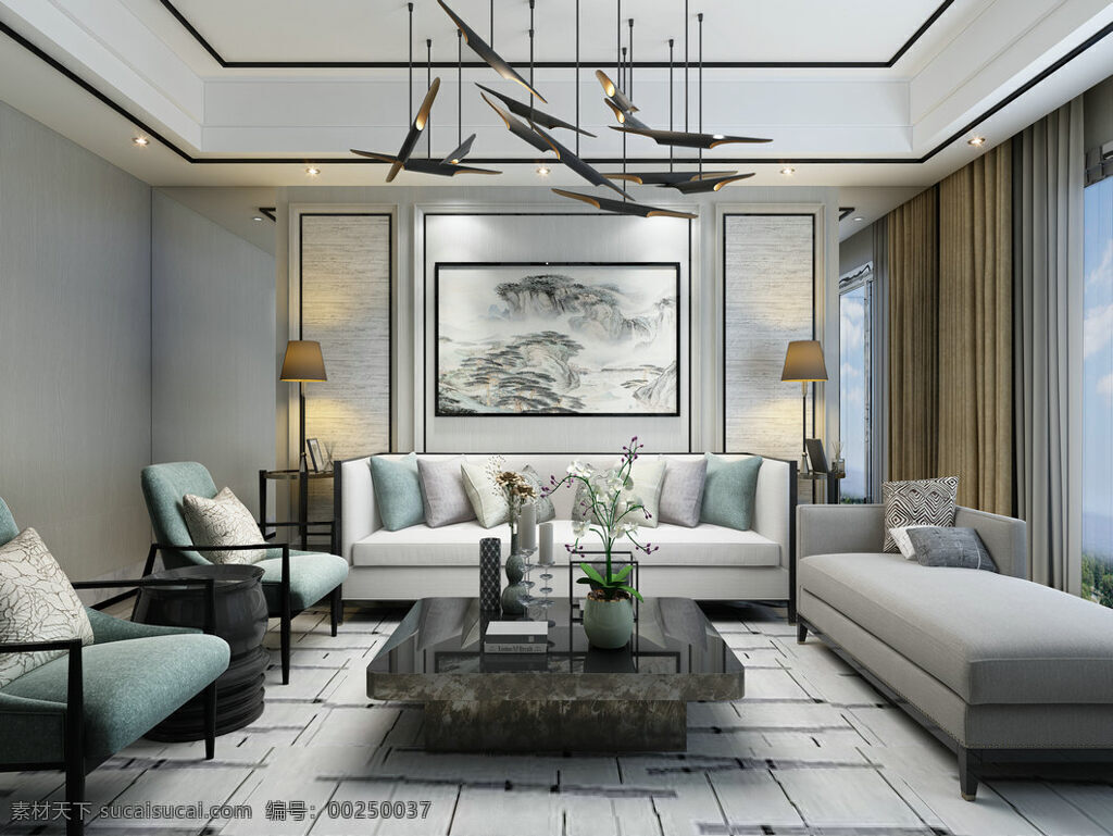 现代 简约 简 欧 客厅家具 3d 模型 沙发 背景墙 客厅 效果图 简欧 沙发组合