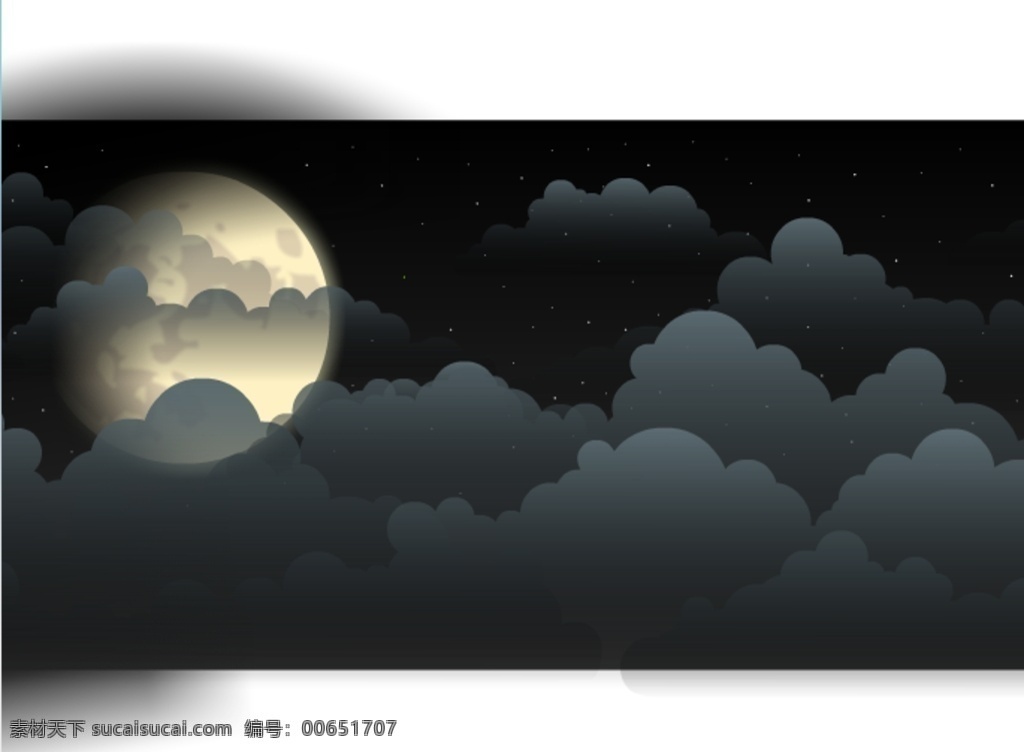 云层 月亮 flash 矢量动画 矢量 动画 多媒体 网站应用 swf