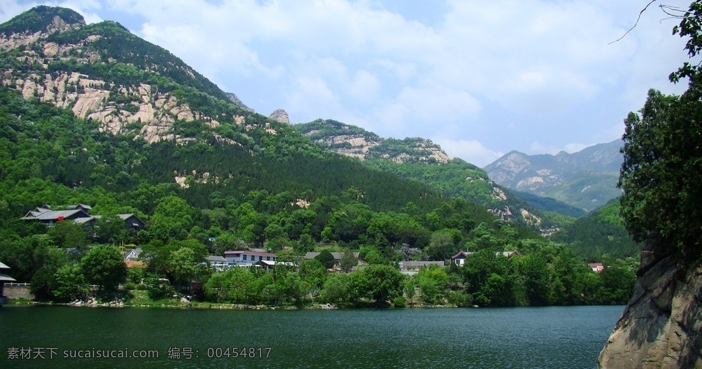 有山有水 风景 泰山 天外村 湖水 绿山 山峦 蓝天 碧水 自然风景 旅游摄影
