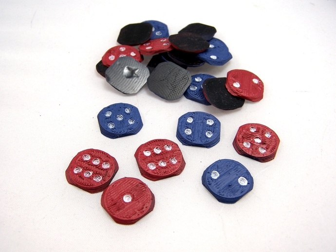 口袋 战术 踢球 令牌 幻想 科幻 骰子 游戏 战略 桌面 3d打印模型 游戏玩具模型 15mm 援助 计数器 小型的 多元的 rpg