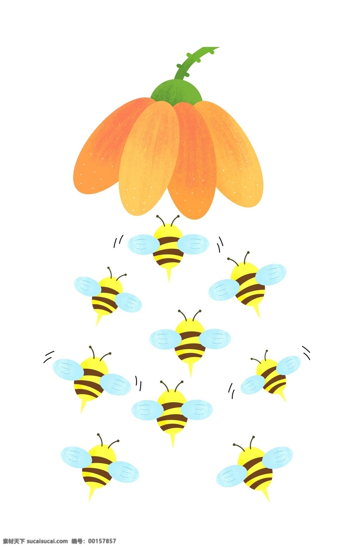 蜜蜂 团队 采 蜜 插画 蜜蜂采蜜团队 卡通插画 团队插画 团队合作 鼓舞人心 团结一致 可爱的蜜蜂