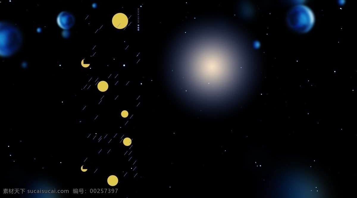 夜空 中 彩色 星球 背景 幽深