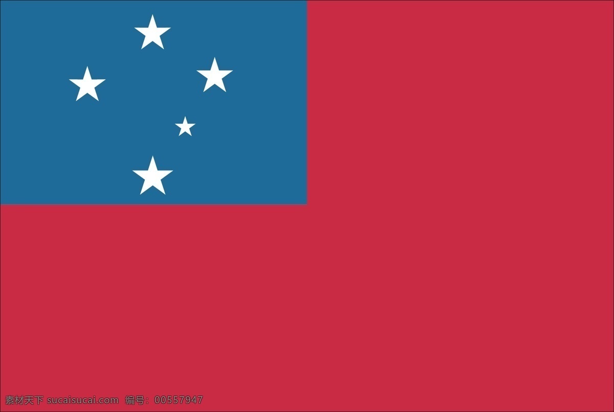 萨摩亚国旗 标识标志图标 公共标识标志 世界各国国旗 矢量图库