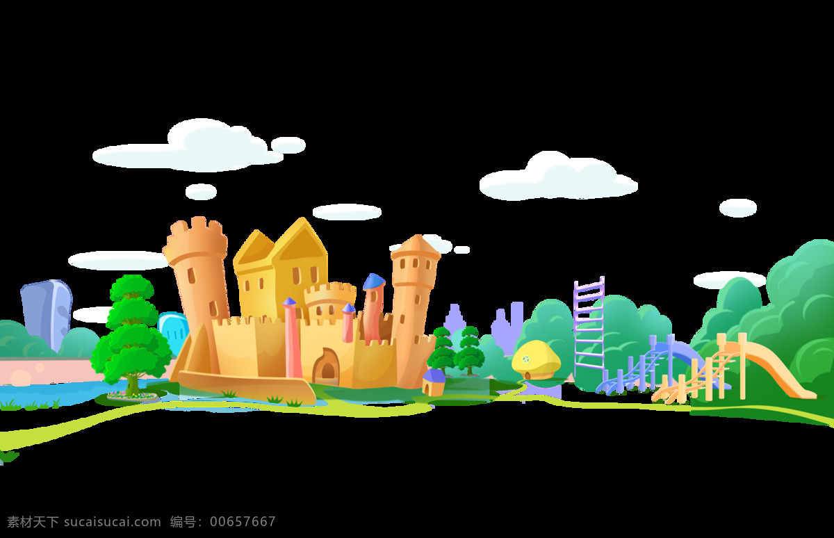 彩色 卡通 城堡 图案 元素 彩色元素 建筑素材 卡通城堡 高楼 建筑图案 唯美建筑 欧式房屋 城堡png 古典城堡 迪斯尼 欧洲城堡 建筑家居