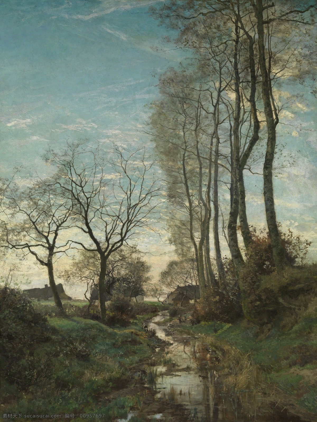 schaarbeek 大师 画家 古典 画 建筑 景物 装饰画 油画 in josaphat the of valley boulenger hippolyte