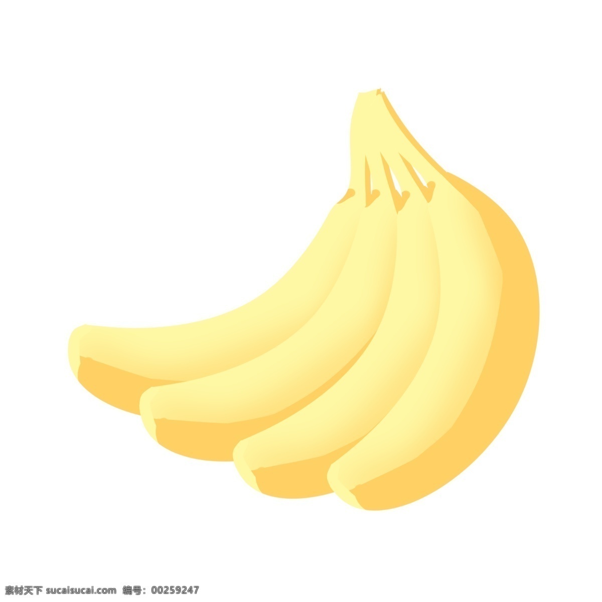 一把黄色香蕉 香蕉 水果 美味香蕉