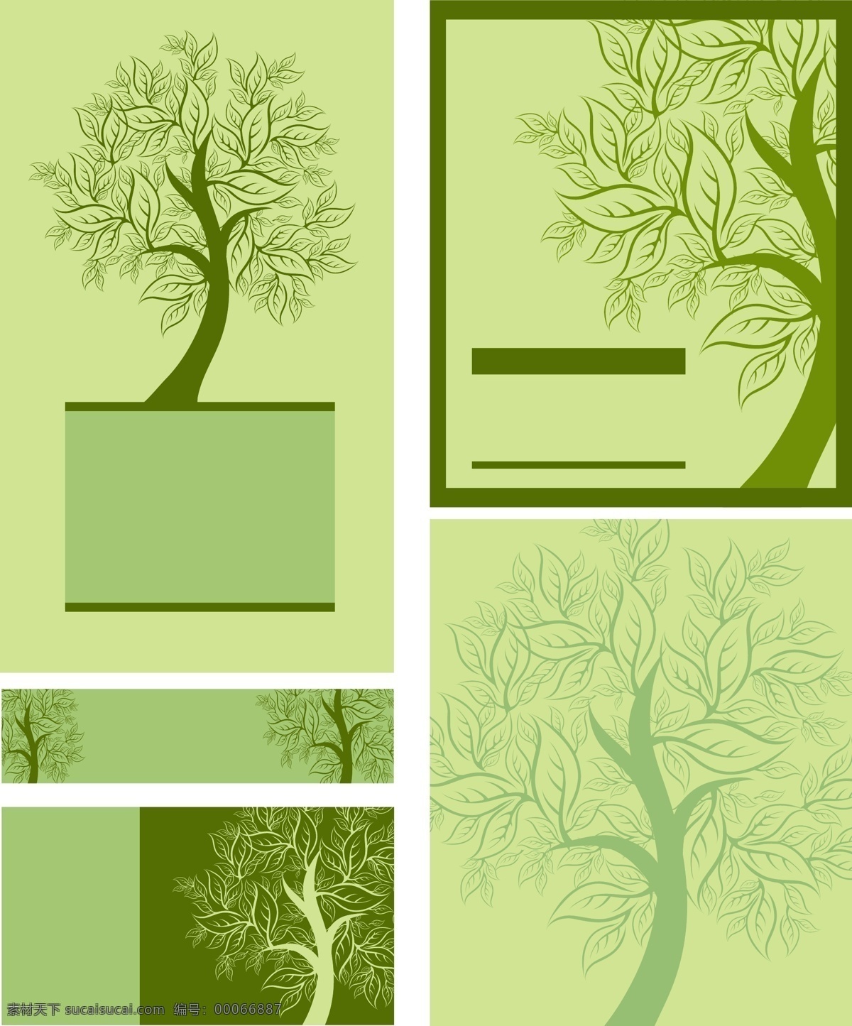 植物 底纹 绿色 vi 系统 矢量 素 vi系统 环保 绿树 树干 树叶 矢量图 其他矢量图