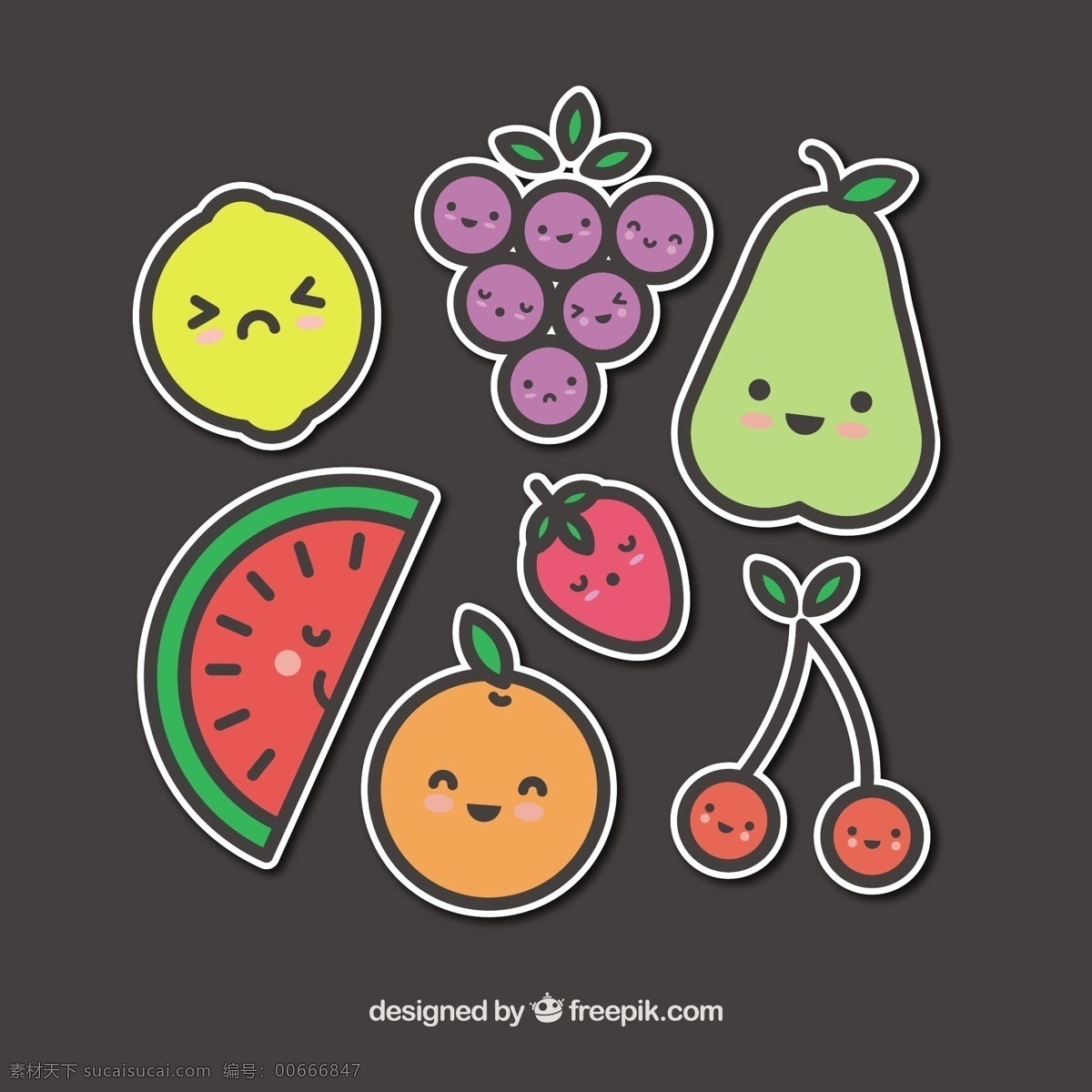 手绘 风格 各种 水果 矢量 图标 手绘风格 各种水果 矢量图标