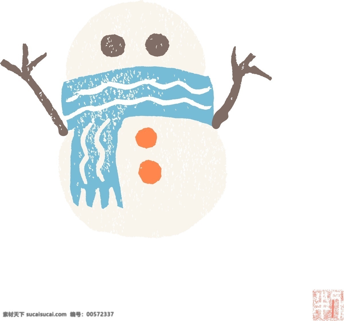 可爱 雪人 设计素材 冬天 日系 图案 卡通 绘画 物品 水彩 手绘 矢量