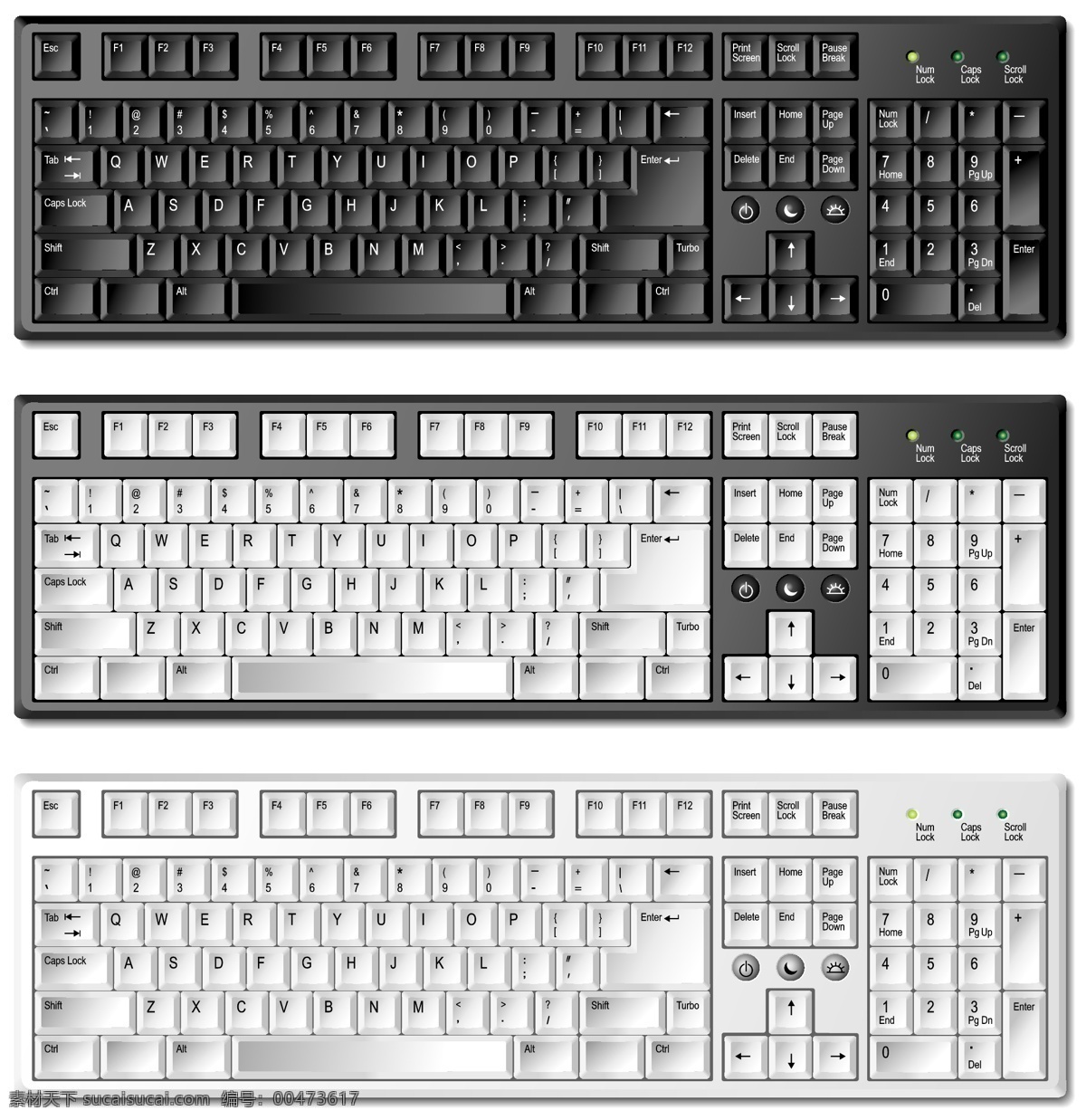 超 写实 键盘 矢量 插图 电脑键盘 矢量素材 矢量图 其他矢量图