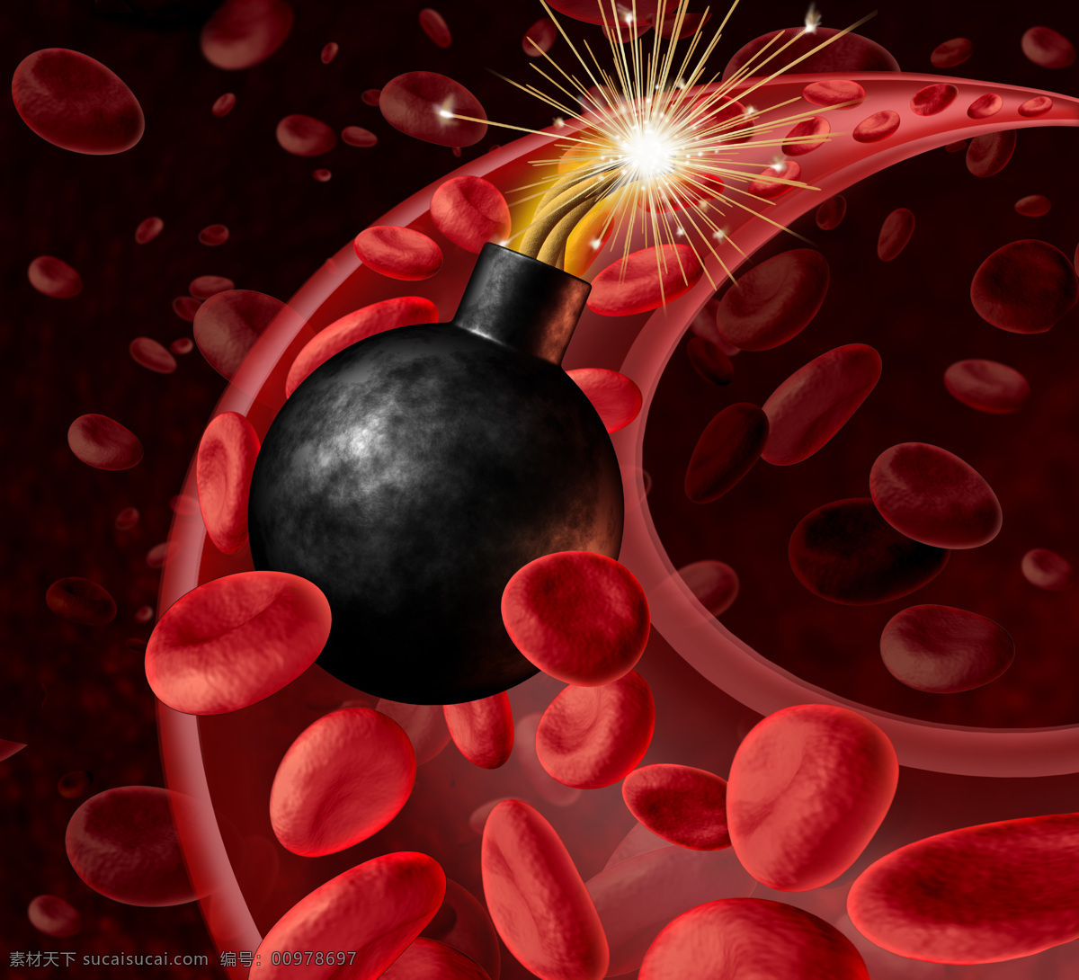 动脉 血红细胞 血管 血管疾病 3d 医学研究 血液 科学 显微状态 现代科技 医疗护理