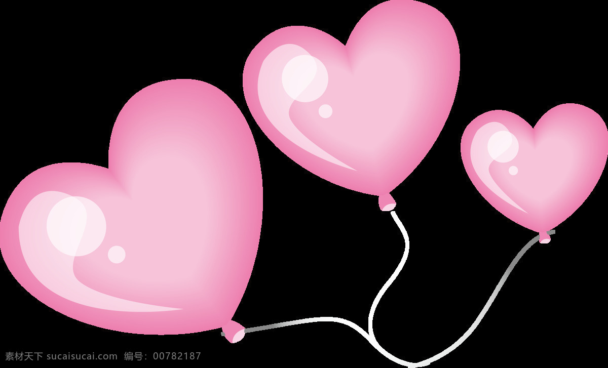 爱心气球 气球 粉红色 庆典 心的形状 周年 生日 庆祝 节日 欢呼 卡通设计