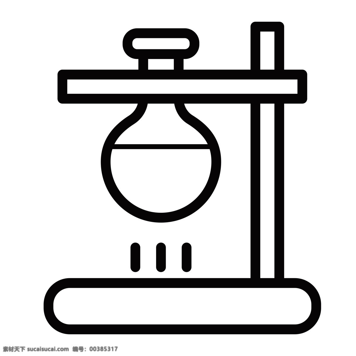 黑色 创意 化学实验 烧杯 元素 化学 实验 反应 扁平化 ui 图标 卡通插画 点燃 燃烧 支架