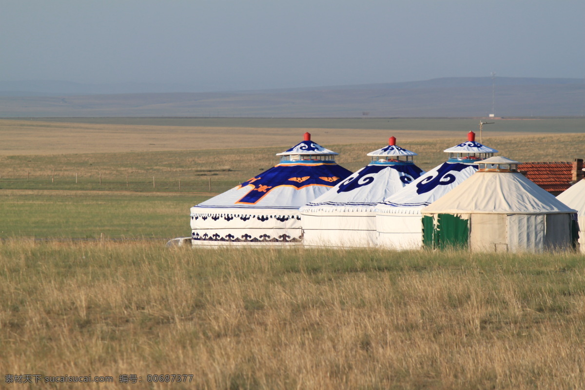 希拉穆仁 草原 蒙古包 蓝天 白云 国内旅游 旅游摄影