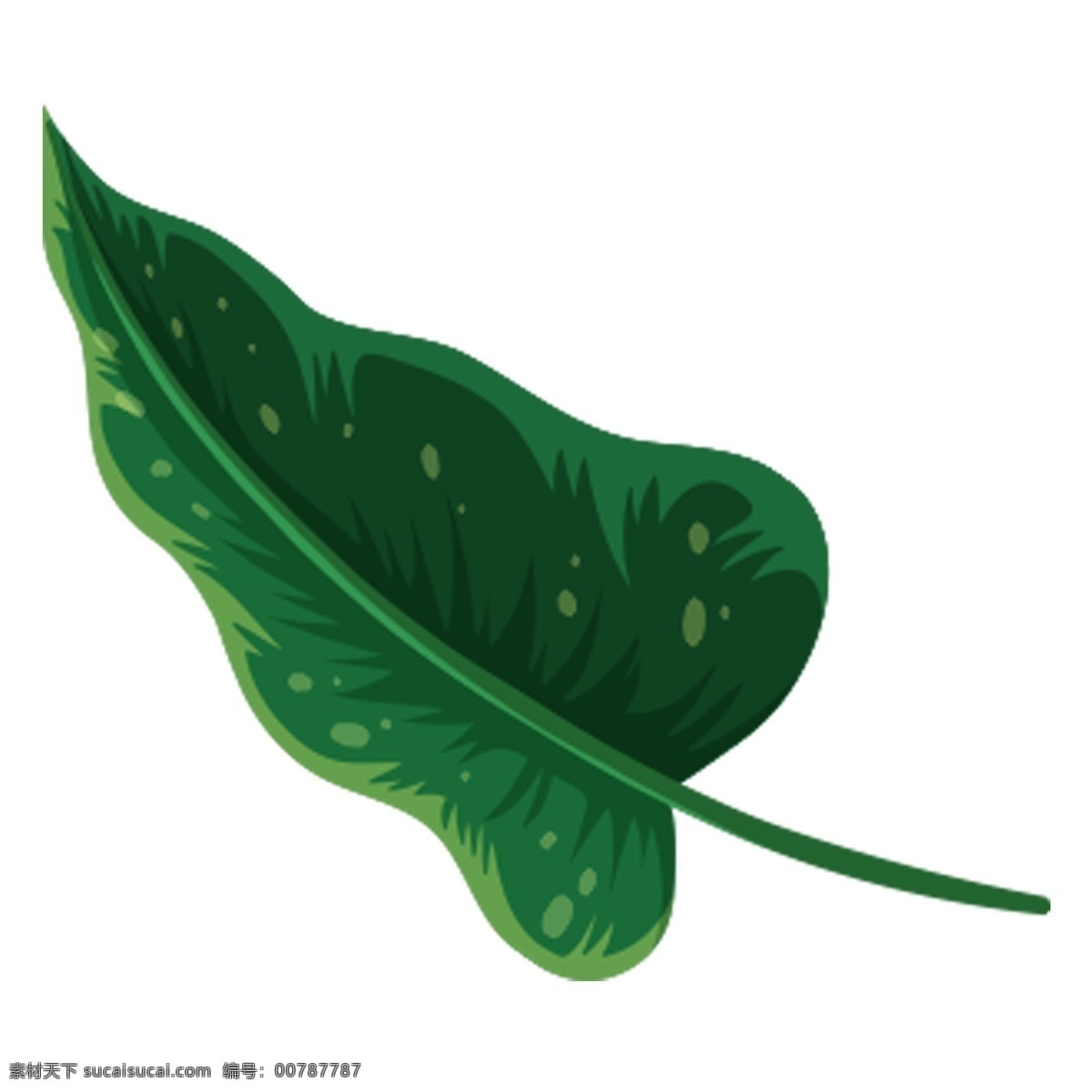 卡通 绿叶 装饰 绿色 叶子 树叶 装饰素材