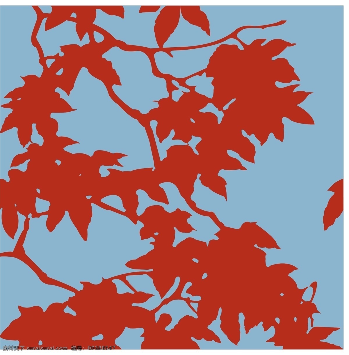 红色 树叶 纹理 图 设计素材 设计元素 矢量素材 树枝 枫树纹理图