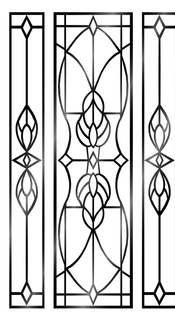 铁艺 几何 镶嵌 玻璃 艺术玻璃 欧式 现在 防盗网 窗子 防护栏 底纹边框 条纹线条 防护栏cdr