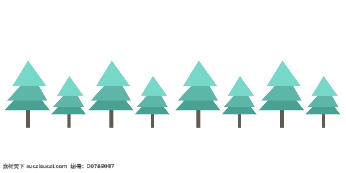 树林 分割线 手绘 插画 树林分割线 绿色的分割线 植物分割线 手绘分割线 卡通分割线 秋天分割线
