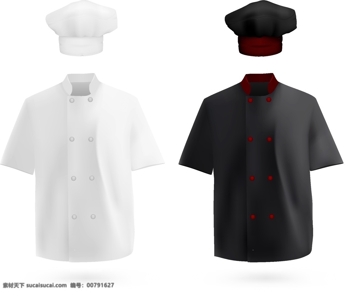 厨师服装 黑白 厨师 服装 职业装 白色