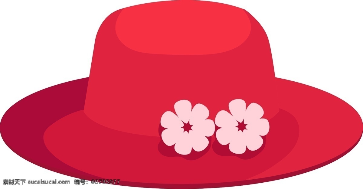 漂亮 红色 女士 帽子 红色帽子 花朵装饰 小花帽子 漂亮的帽子 红色女士帽子 一顶红色帽子