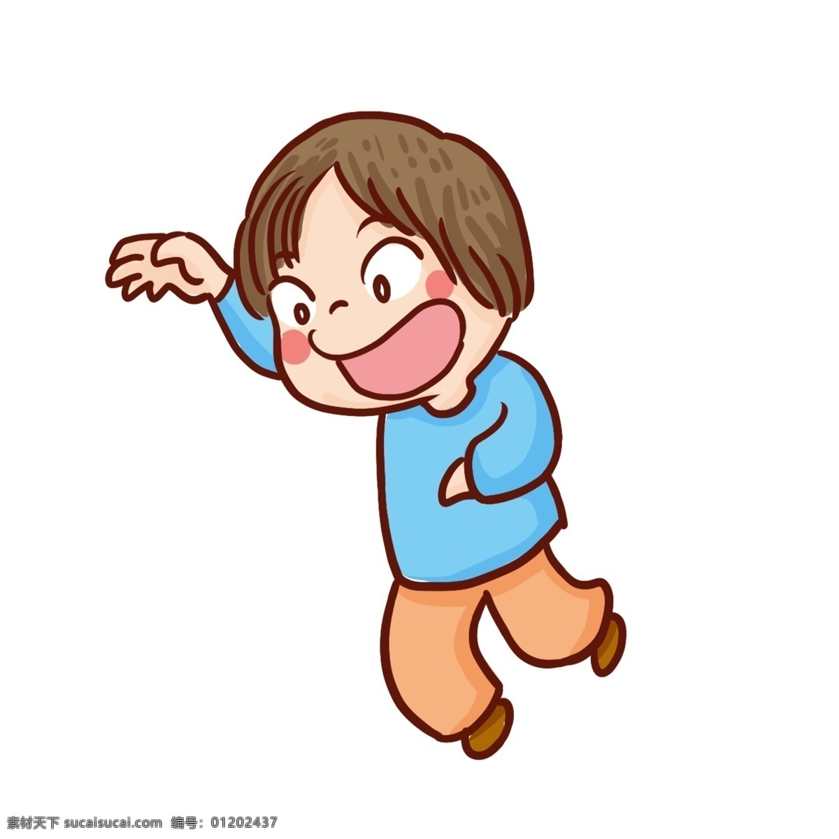 手绘 睁 大 双眼 男孩 人物 漫画 插画 放大眼睛