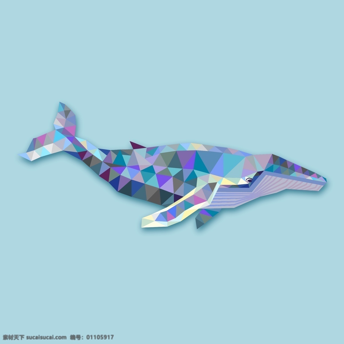 创意 海豚 鱼类 马塞克 矢量图 其他矢量图