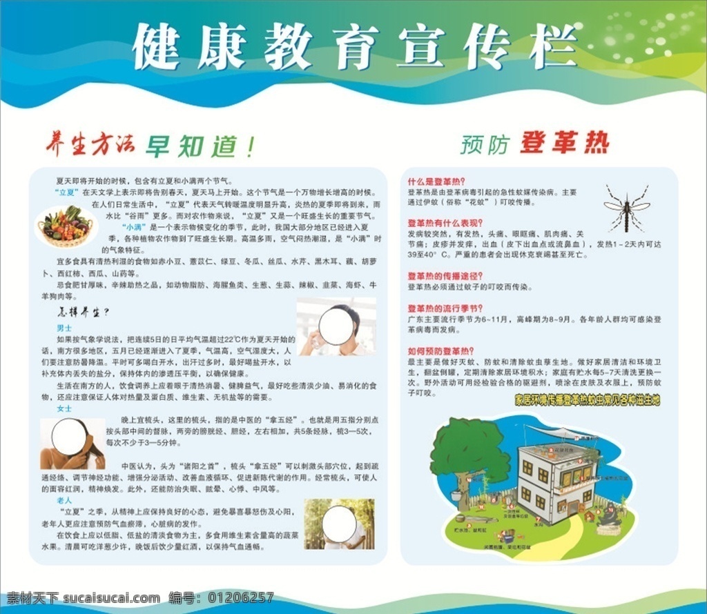 健康教育 宣传栏 养生方法 健康 教育 健康知识 常识 展板模板