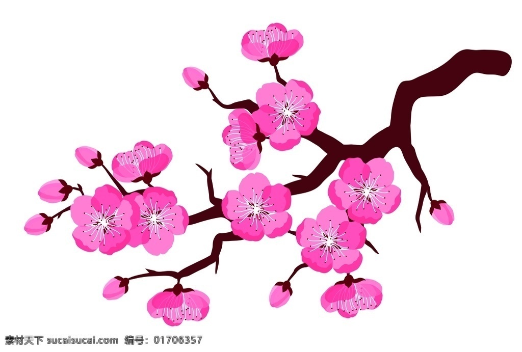 桃花 春天 手绘桃花 国画桃花 水墨画桃花 梅花 花枝 中国风春天 唯美花瓣 婚庆ps后期 花朵 飘落花瓣 桃树psd 免抠图 三生 三世 十里 分层