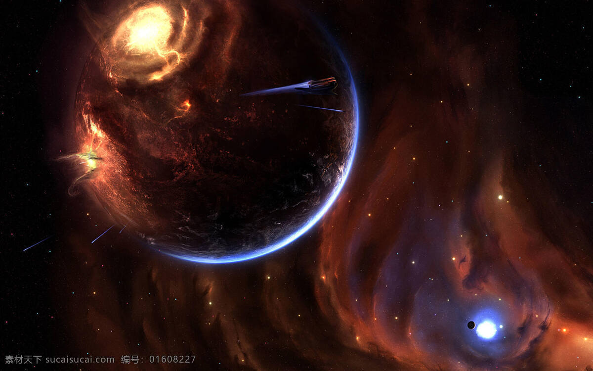 科幻 宇宙 星球 背景 大气 星系 海报 广告