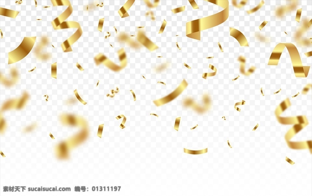 金色 庆祝 彩带 背景 碎片 庆典 底纹 元素 纸片 金色纸片 底纹边框 背景底纹