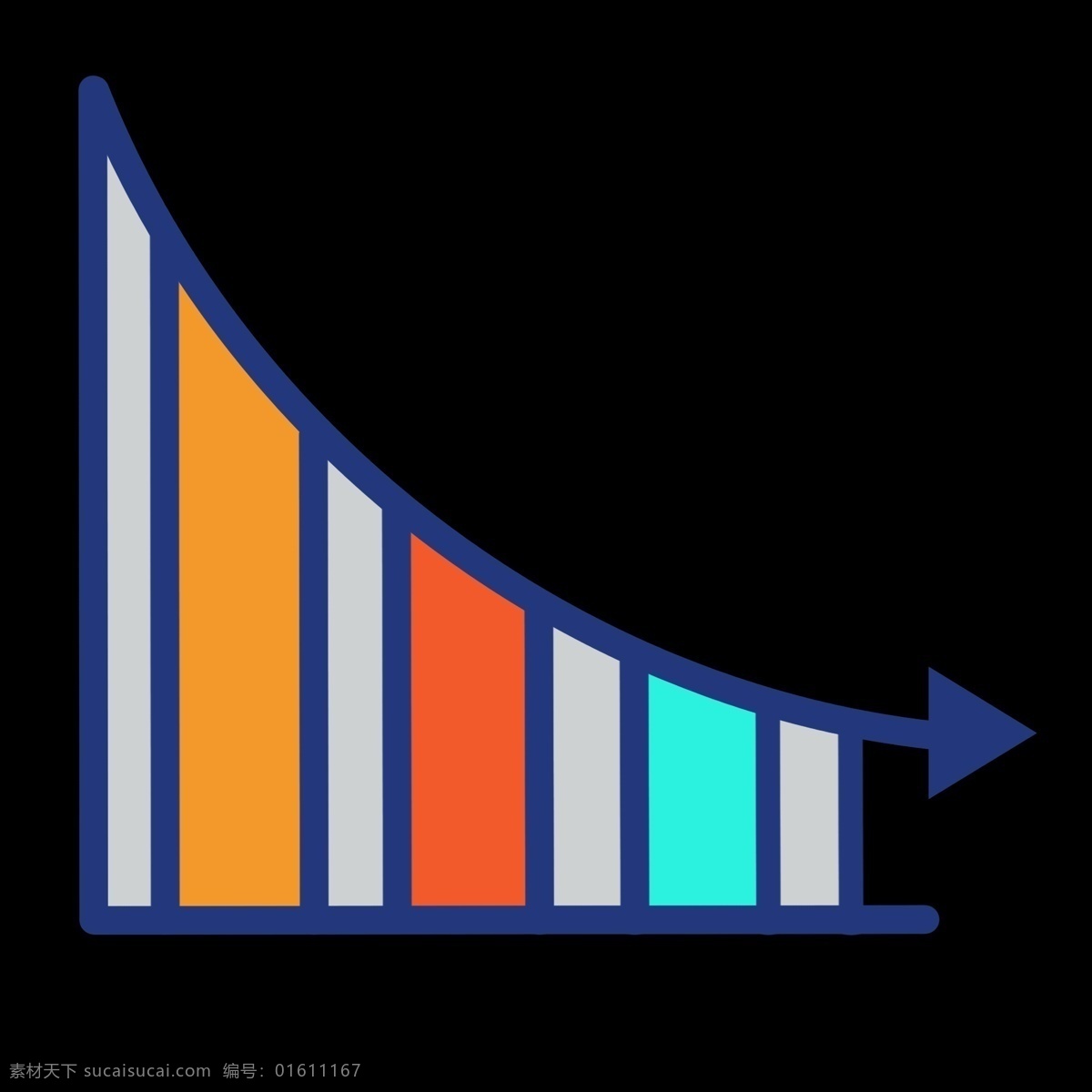 彩色 数据统计 趋势 图 免 抠 下降箭头 数据收集 扁平化 公司 图标 金融理财 销售额 用户分析 占比