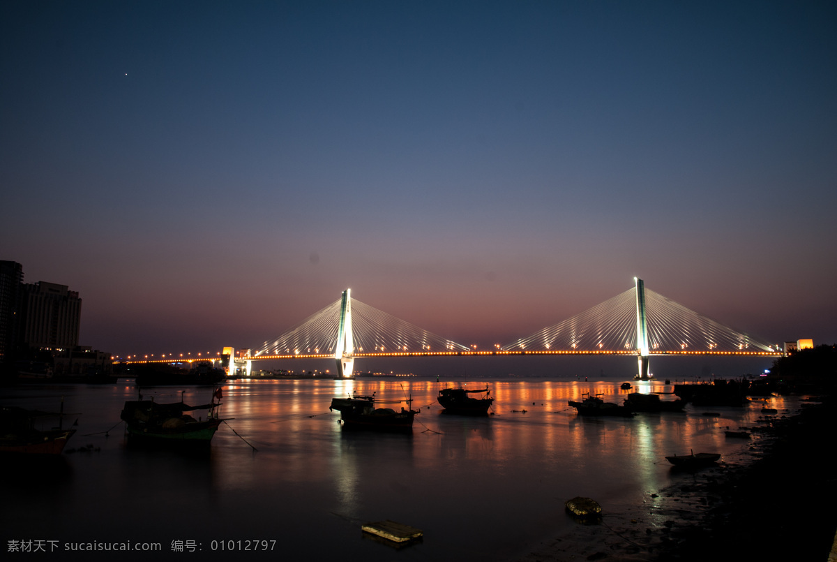 晚安海口 世纪 大桥 世纪大桥 海南 海口 海口世纪大桥 大海 海水 夜景 风景 风景名胜 建筑 建筑景观 自然景观 安静 自然风景