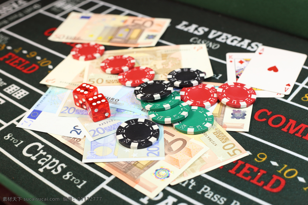 赌桌 上 筹码 纸币 赌场 骰子 娱乐 其他类别 生活百科