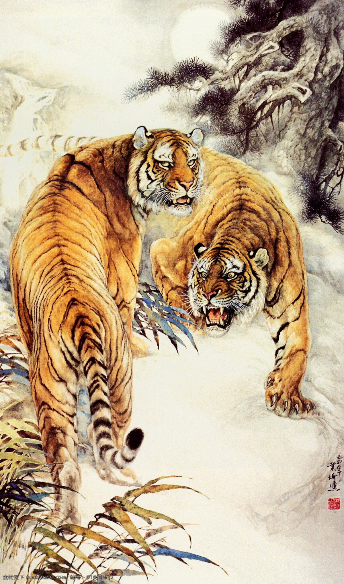 双虎图素材图片下载-素材编号01013577-素材天下图库