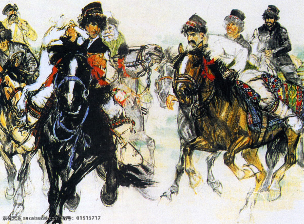 刁羊图 黄胄传世名画 绘画作品 文化艺术 中国传统文化 绘画书法 设计图库 传世名画素材