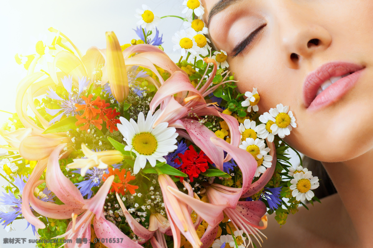 美女 鲜花 花朵 花束 女人 人物 人物素材 人物摄影 性感美女 时尚美女 美女摄影 美女图片 人物图片