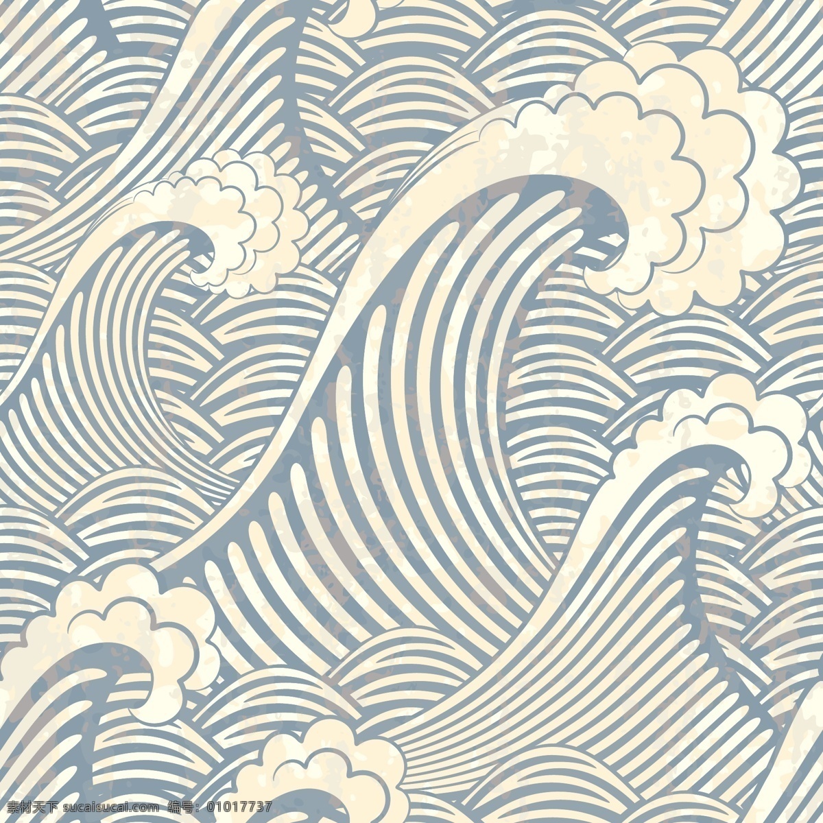 海浪 浪花 图腾 日本浮世绘 冲浪 大浪 大海 海 底纹 背景 自然景观 复古 vintage 自然风光