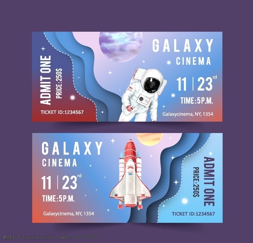 太空 宇航员 主题 外星人 太空宇宙 飞船插画 水彩质感 外星 台卡主题插画 卡片背景 门票背景 装饰画 装饰图案 科技 科幻 吊牌 标签设计 星球 插画图案